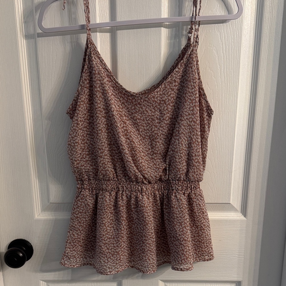 Sienna Sky Patterned Camisole in Pink and Brown